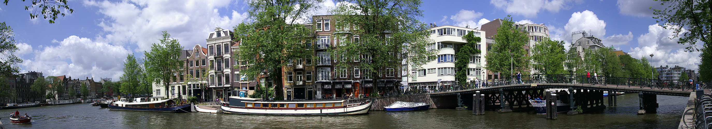 AMSTERDAM - photo panoramique de l Amstel depuis l opéra