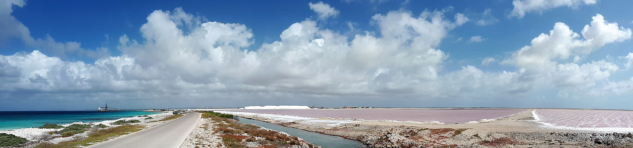 Photo panoramique des salines (sud de lîle)