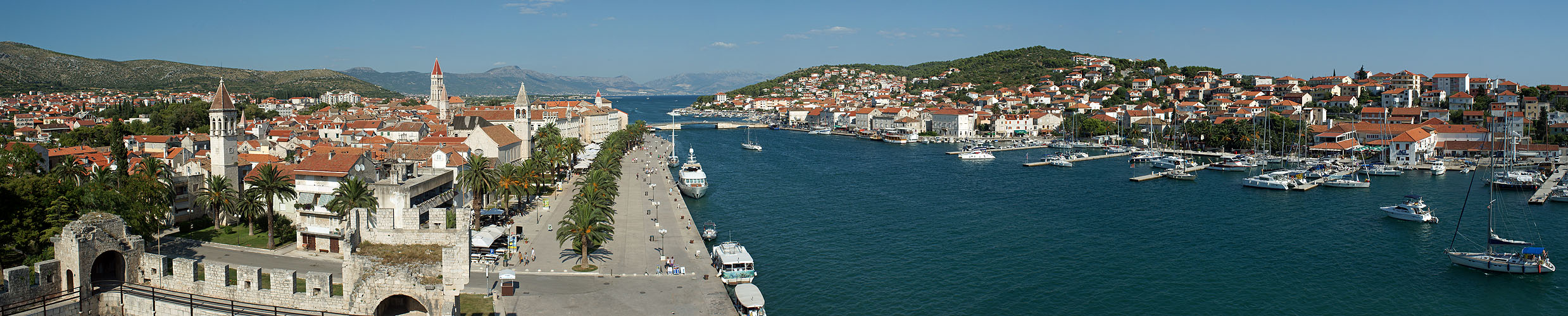 Photo panoramique de Trogir (depuis la forteresse)