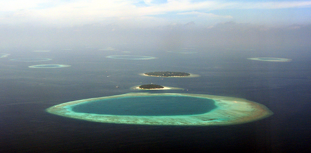 MALDIVES - photo panoramique des Atolls Maldiviens