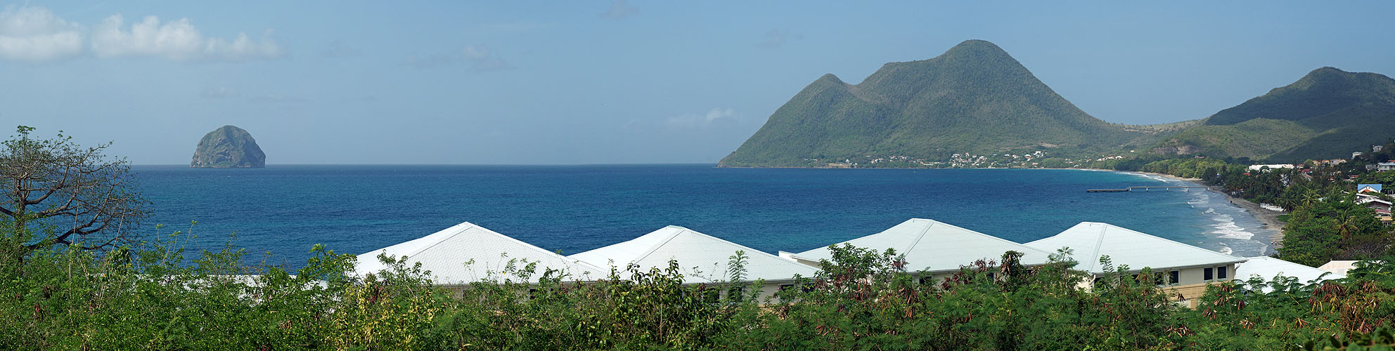 Photo panoramique de la baie du Diamant