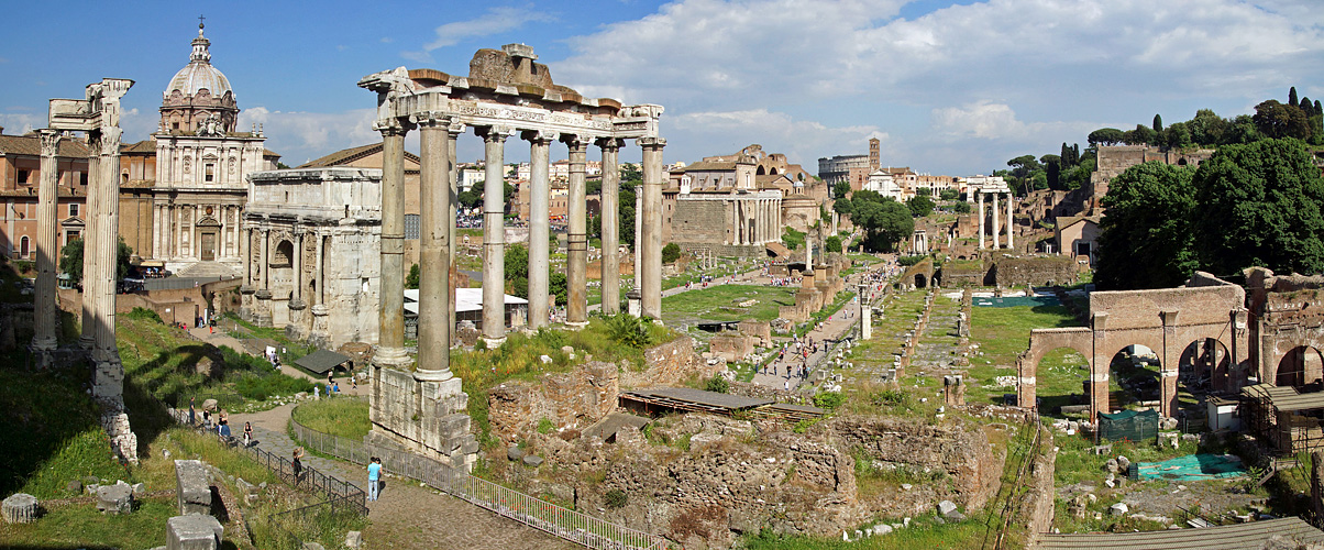 Photo panoramique du forum romain