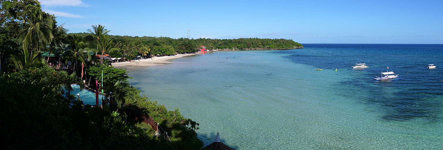 PHILIPPINES - VISAYAS - photo panoramique de la baie de Santiago