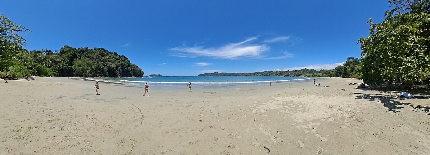 Photo panoramique de la plage Espadilla sud au P.N. [q]Manuel Antonio[q]