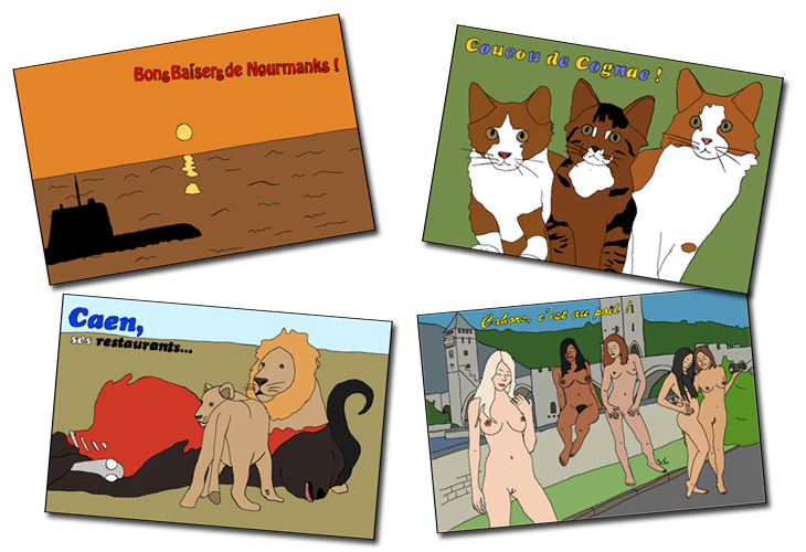 Dessins cartes postales