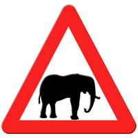 Panneau attention éléphant !