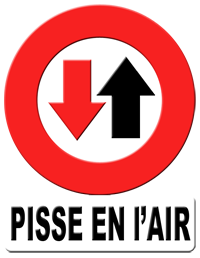Panneau pisse en l