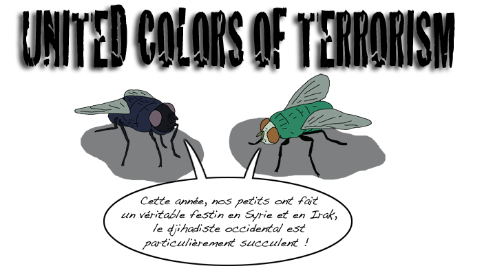 Dessin united colors of terrorism
