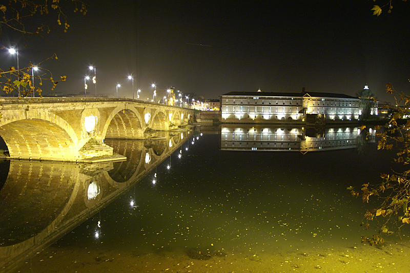 Toulouse de Nuit - Pont neuf et Hôtel dieu
