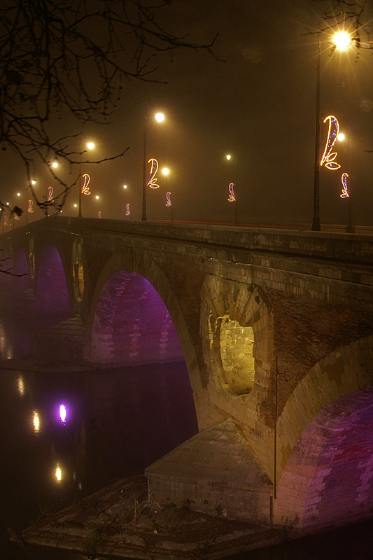 Toulouse de nuit - Pont neuf
