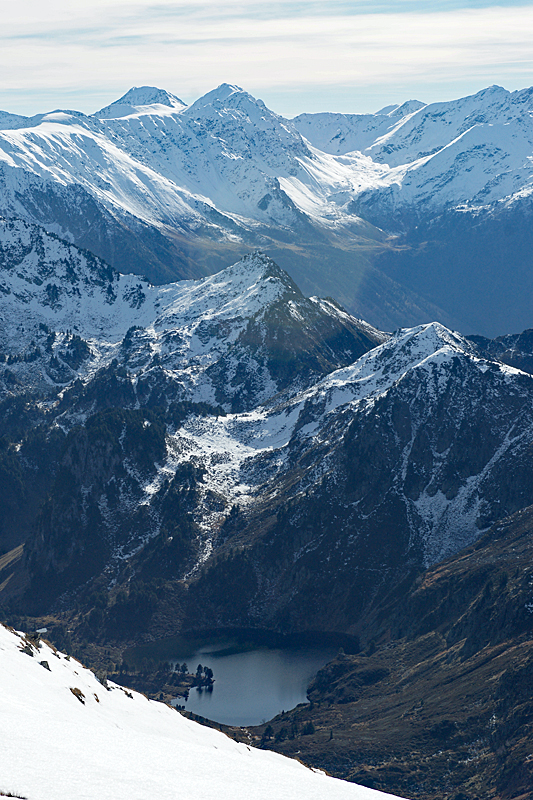 Pic du Tarbésou - Depuis le sommet, vers l étang bleu