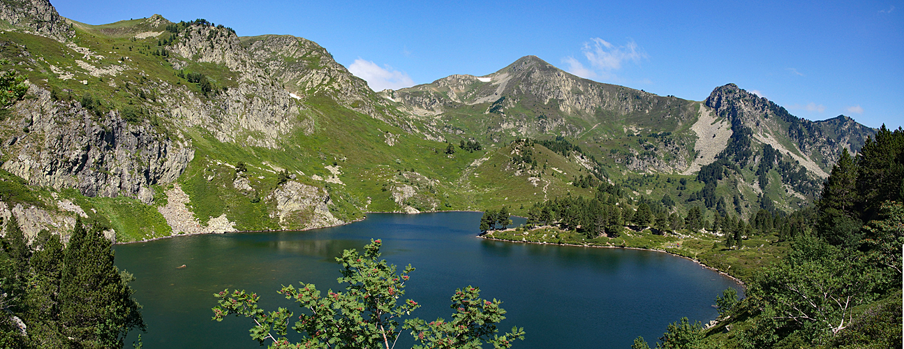 Le tour des étangs - Panorama sur l étang bleu