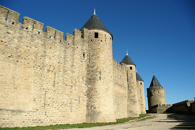 Carcassonne - Lices de la cité près de la porte Saint-Nazaire