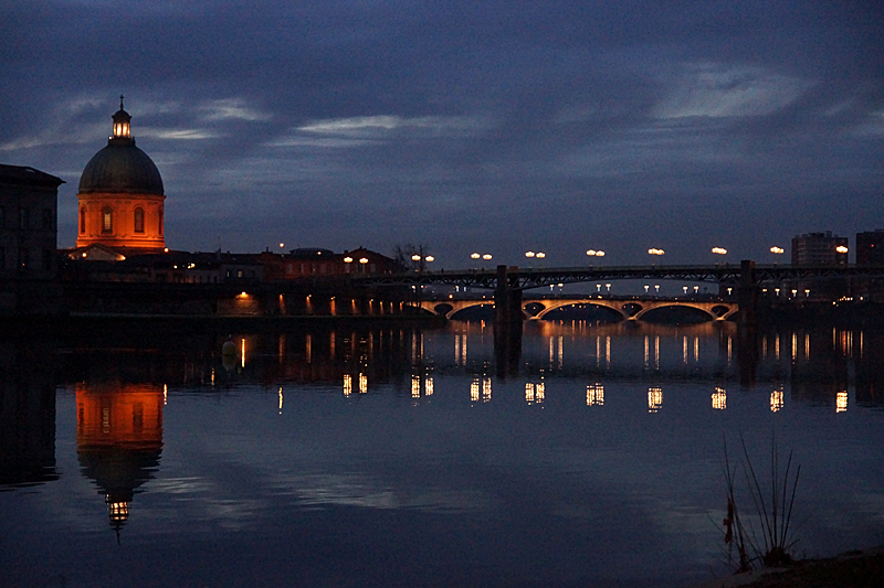 Crépuscule ! - L hôpital de la Grave & le pont St Pierre depuis les quais de la Daurade