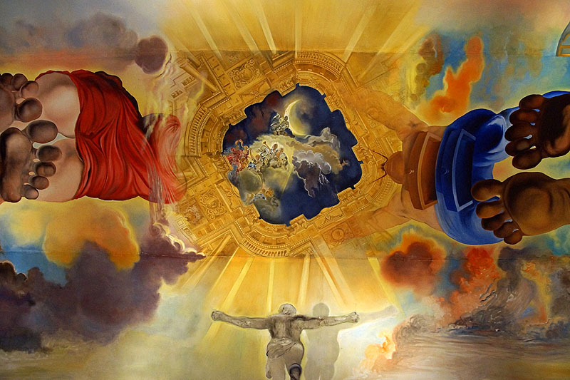Catalogne - Fresque au plafond[br]Théâtre-musée Dalí à Figueres