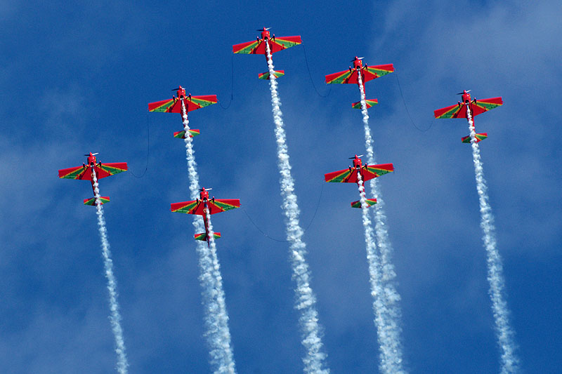N avions à Francazal - La patrouille du Maroc [q]La Marche Verte[q]