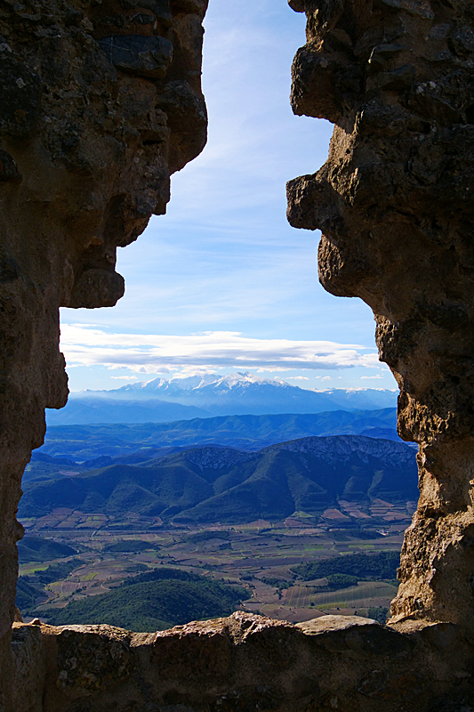 Balade audoise - Le Canigou depuis le château de Quéribus