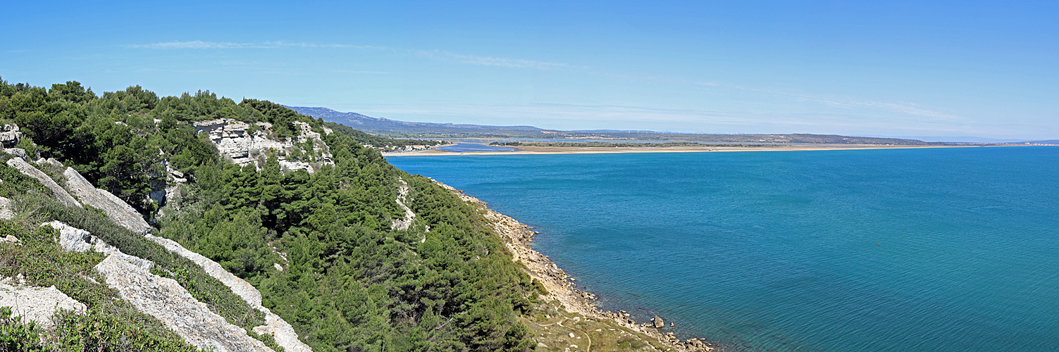 La falaise de Leucate - La Franqui et la plage des Coussoules