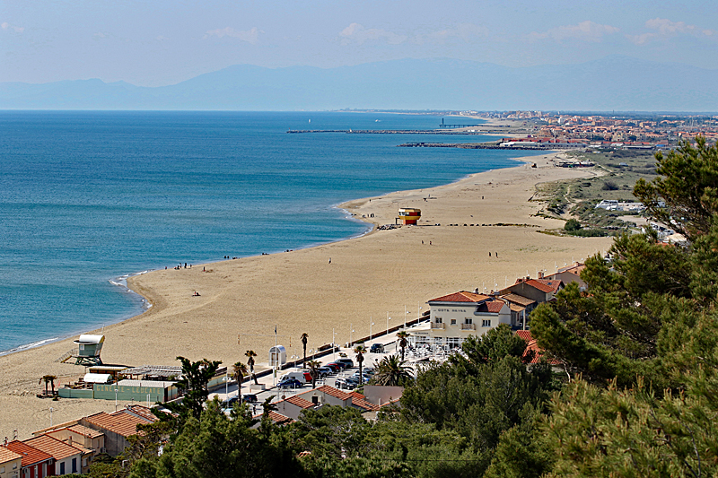 Leucate de haut ! - La plage de Leucate depuis la falaise