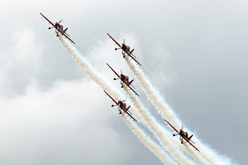 N avions à Francazal - (J1) La patrouille marocaine de la Marche Verte