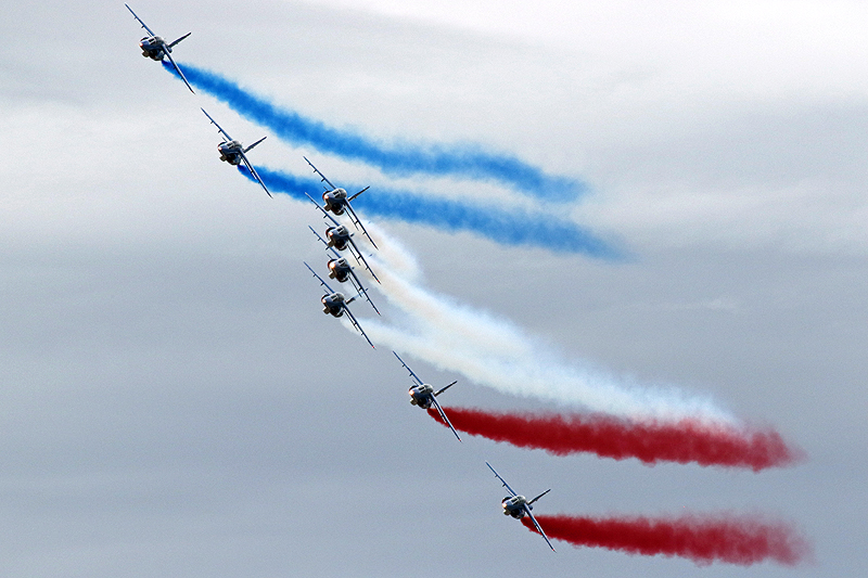 N avions à Francazal - (J1) Démonstration de la Patrouille de France