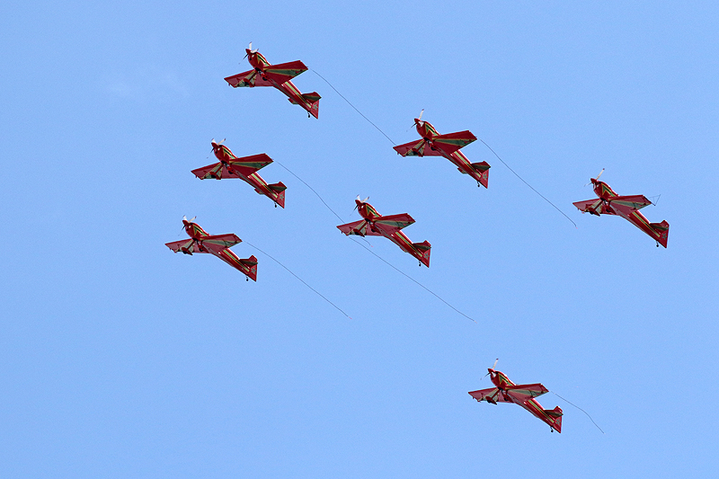 N avions à Francazal - (J2) La patrouille marocaine de la Marche Verte