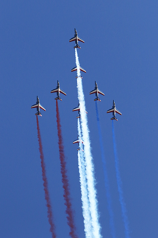 N avions à Francazal - (J2) Démonstration de la Patrouille de France