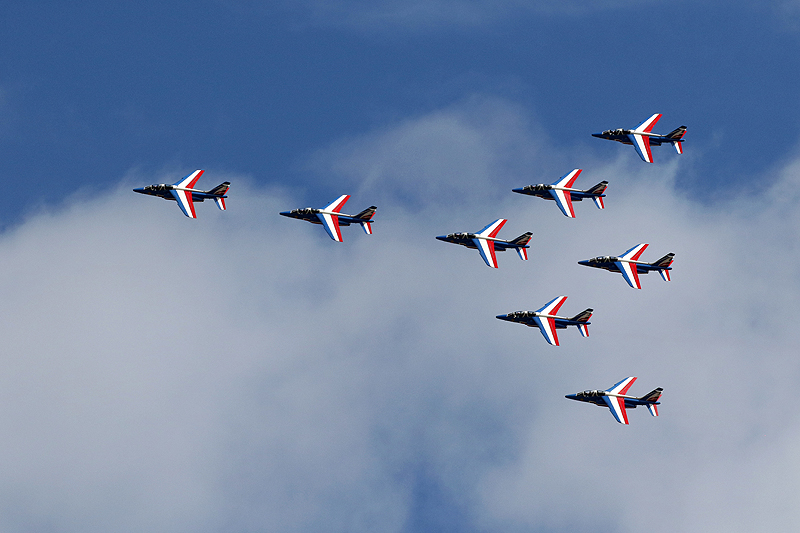 N avions à Francazal - (J2) Démonstration de la Patrouille de France