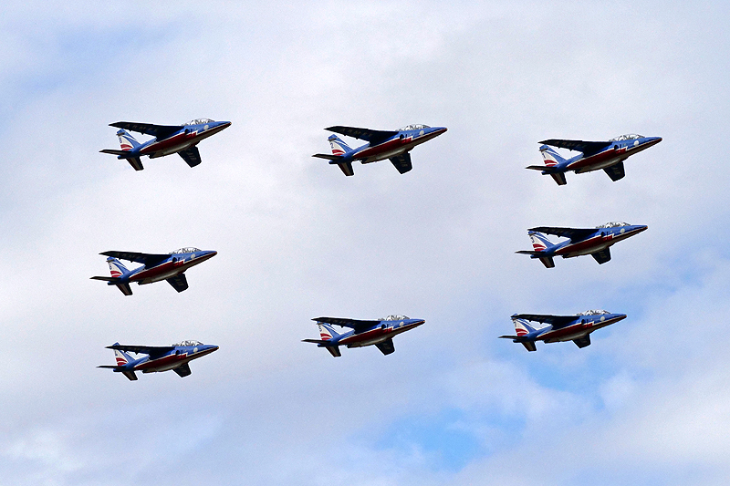 N avions à Francazal - (J1) Démonstration de la Patrouille de France
