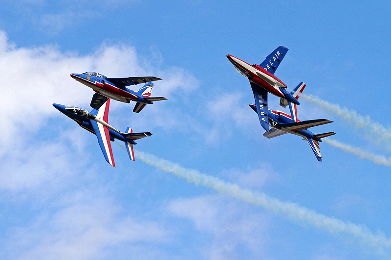 N avions à Francazal - (J1) Démonstration de la Patrouille de France