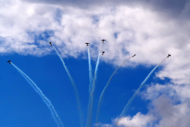 N avions à Francazal - (J2) La patrouille marocaine de la Marche Verte