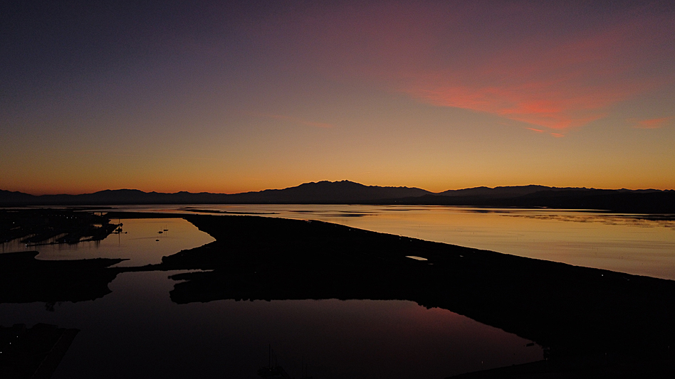 Noël à Leucate - Coucher de soleil sur l étang de Leucate