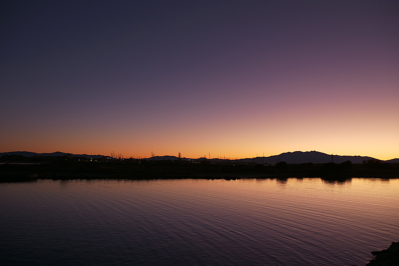 Couchers de soleil - Coucher de soleil sur l étang de Leucate et le Canigou