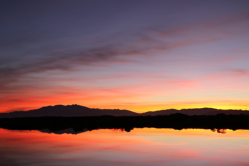 Châteaux audois - Coucher de soleil sur le port de Leucate